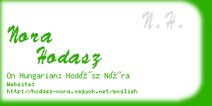 nora hodasz business card